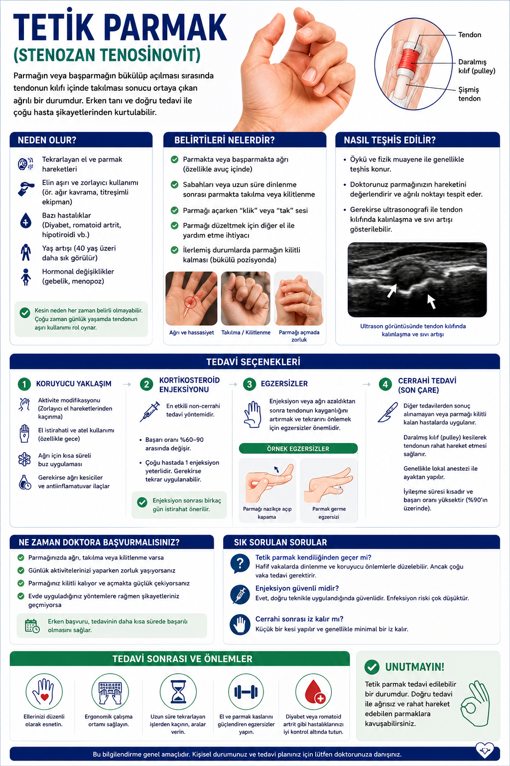Tetik Parmak Serbestleştirilmesi klinik/anatomik görsel
